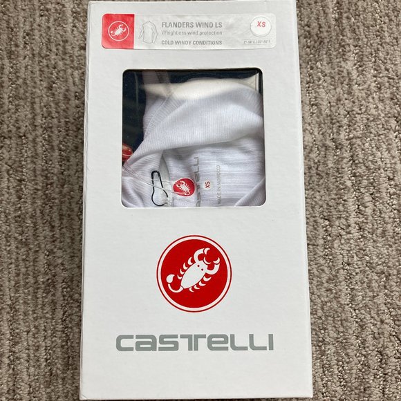 New Men's XS Castelli Flanders Windstopper Cycling Long Sleeve Base Layer Shirt - Picture 4 of 5